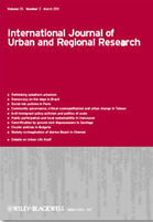 Portada da revista International journal of urban and regional research