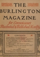 Portada da revista Burlington magazine for connoisseurs