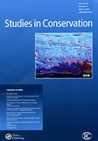 Portada da revista Studies in Conservation